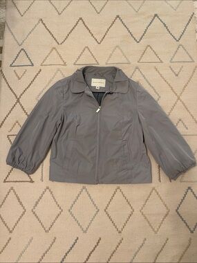 Banana republic Grey Bomber Lightweight Zip blazer Jacket in Slate Gray